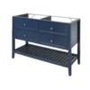 GoodHome Perma Satin Blue Bathroom Vanity Unit (H)80.6cm (W)120cm