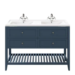 GoodHome Perma Satin Blue Bathroom Vanity Unit (H)80.6cm (W)120cm -Crystal Bathware goodhome perma satin blue bathroom vanity unit h 80 6cm w 120cm5059340018676 21c