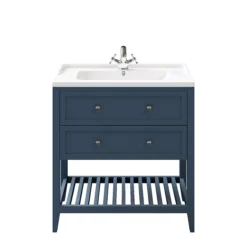 GoodHome Perma Satin Blue Bathroom Vanity Unit (H)80.6cm (W)80cm -Crystal Bathware goodhome perma satin blue bathroom vanity unit h 80 6cm w 80cm5059340018652 21c