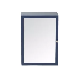 GoodHome Perma Satin Blue Non Illuminated Wall-mounted Mirrored Door Bathroom Cabinet (W)500mm (H)700mm -Crystal Bathware goodhome perma satin blue non illuminated wall mounted mirrored door bathroom cabinet w 500mm h 700mm5059340018690 02c