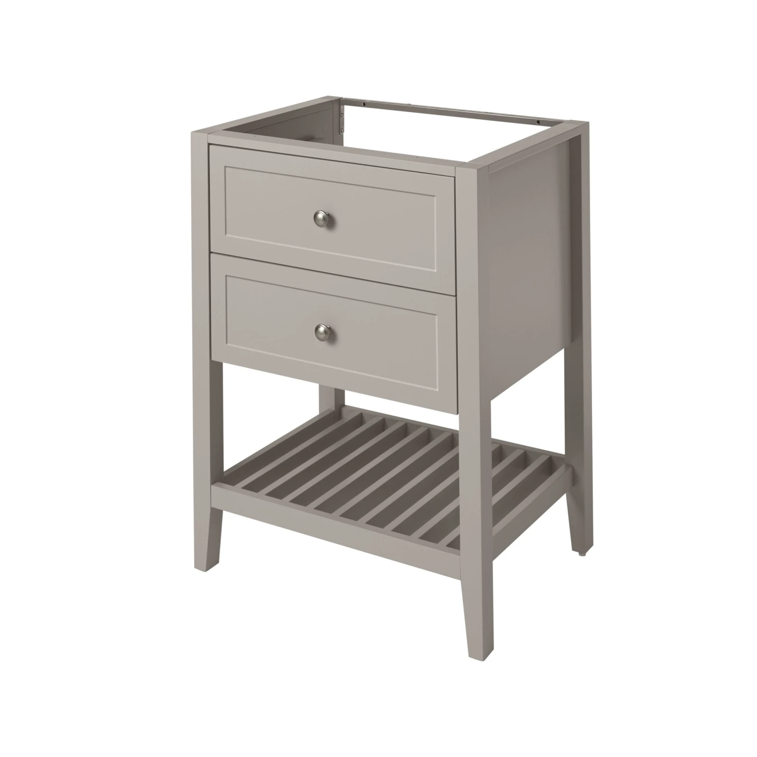 GoodHome Perma Satin Grey Bathroom Vanity Unit (H)80.6cm (W)60cm 3 GoodHome Perma Satin Grey Bathroom Vanity Unit (H)80.6cm (W)60cm