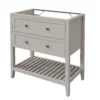 GoodHome Perma Satin Grey Bathroom Vanity Unit (H)80.6cm (W)80cm