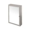 GoodHome Perma Satin Grey Non Illuminated Wall-mounted Mirrored Door Bathroom Cabinet (W)500mm (H)700mm