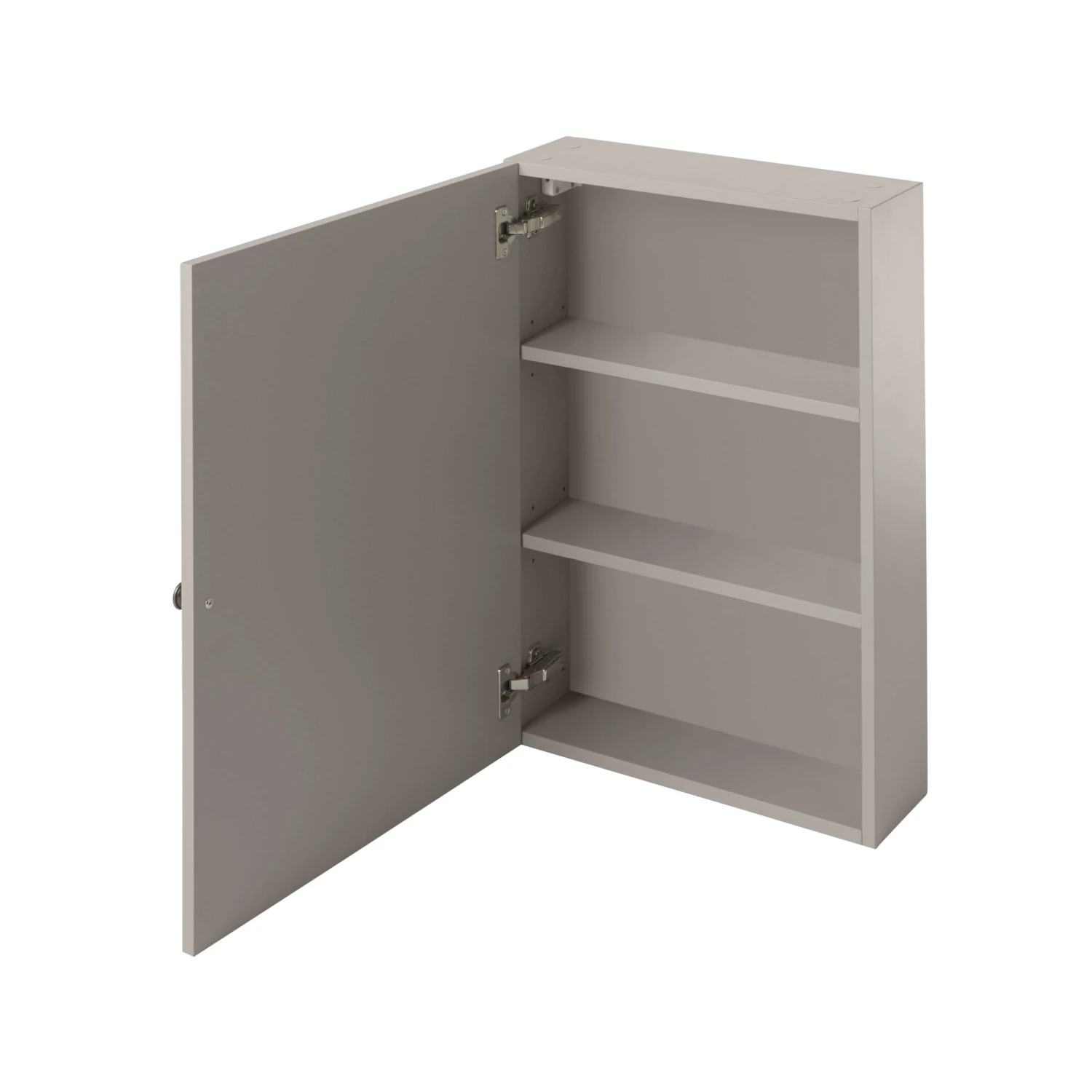 GoodHome Perma Satin Grey Non Illuminated Wall-mounted Mirrored Door Bathroom Cabinet (W)500mm (H)700mm 6 GoodHome Perma Satin Grey Non Illuminated Wall-mounted Mirrored Door Bathroom Cabinet (W)500mm (H)700mm - Image 4