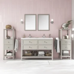 GoodHome Perma Satin Grey Vanity Unit (H)80.6cm (W)120cm -Crystal Bathware goodhome perma satin grey vanity unit h 80 6cm w 120cm5059340018225 01i