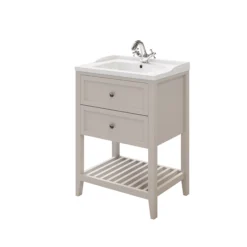 GoodHome Perma Satin Grey Vanity Unit (H)80.6cm (W)60cm -Crystal Bathware goodhome perma satin grey vanity unit h 80 6cm w 60cm5059340018195 22c