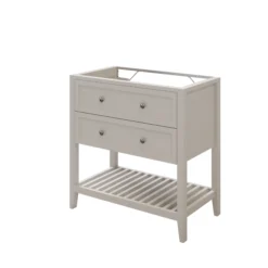GoodHome Perma Satin Grey Vanity Unit (H)80.6cm (W)80cm -Crystal Bathware goodhome perma satin grey vanity unit h 80 6cm w 80cm5059340018201 31c