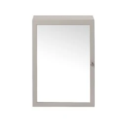 GoodHome Perma Satin Grey Wall-mounted Single Bathroom Cabinet With Mirrored Door (W)500mm (H)700mm 8 GoodHome Perma Satin Grey Wall-mounted Single Bathroom Cabinet With Mirrored Door (W)500mm (H)700mm -Crystal Bathware goodhome perma satin grey wall mounted single bathroom cabinet with mirrored door w 500mm h 700mm5059340018249 02c
