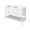 GoodHome Perma Satin White Bathroom Vanity Unit (H)80.6cm (W)120cm