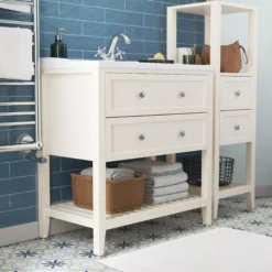 GoodHome Perma Satin White Vanity Unit (H)80.6cm (W)80cm -Crystal Bathware goodhome perma satin white vanity unit h 80 6cm w 80cm5059340018102 02i