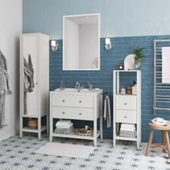 GoodHome Perma Satin White Vanity Unit (H)80.6cm (W)80cm -Crystal Bathware goodhome perma satin white vanity unit h 80 6cm w 80cm5059340018102 03i