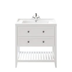 GoodHome Perma Satin White Vanity Unit (H)80.6cm (W)80cm -Crystal Bathware goodhome perma satin white vanity unit h 80 6cm w 80cm5059340018102 21c