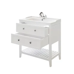 GoodHome Perma Satin White Vanity Unit (H)80.6cm (W)80cm -Crystal Bathware goodhome perma satin white vanity unit h 80 6cm w 80cm5059340018102 23c