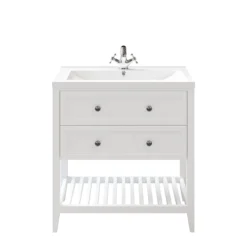 GoodHome Perma Satin White Vanity Unit (H)80.6cm (W)80cm -Crystal Bathware goodhome perma satin white vanity unit h 80 6cm w 80cm5059340018102 24c