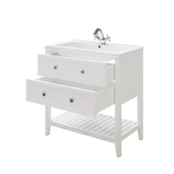 GoodHome Perma Satin White Vanity Unit (H)80.6cm (W)80cm -Crystal Bathware goodhome perma satin white vanity unit h 80 6cm w 80cm5059340018102 26c