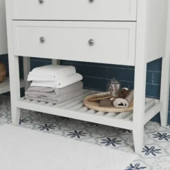 GoodHome Perma Satin White Vanity Unit (H)80.6cm (W)80cm -Crystal Bathware goodhome perma satin white vanity unit h 80 6cm w 80cm5059340018102 36i