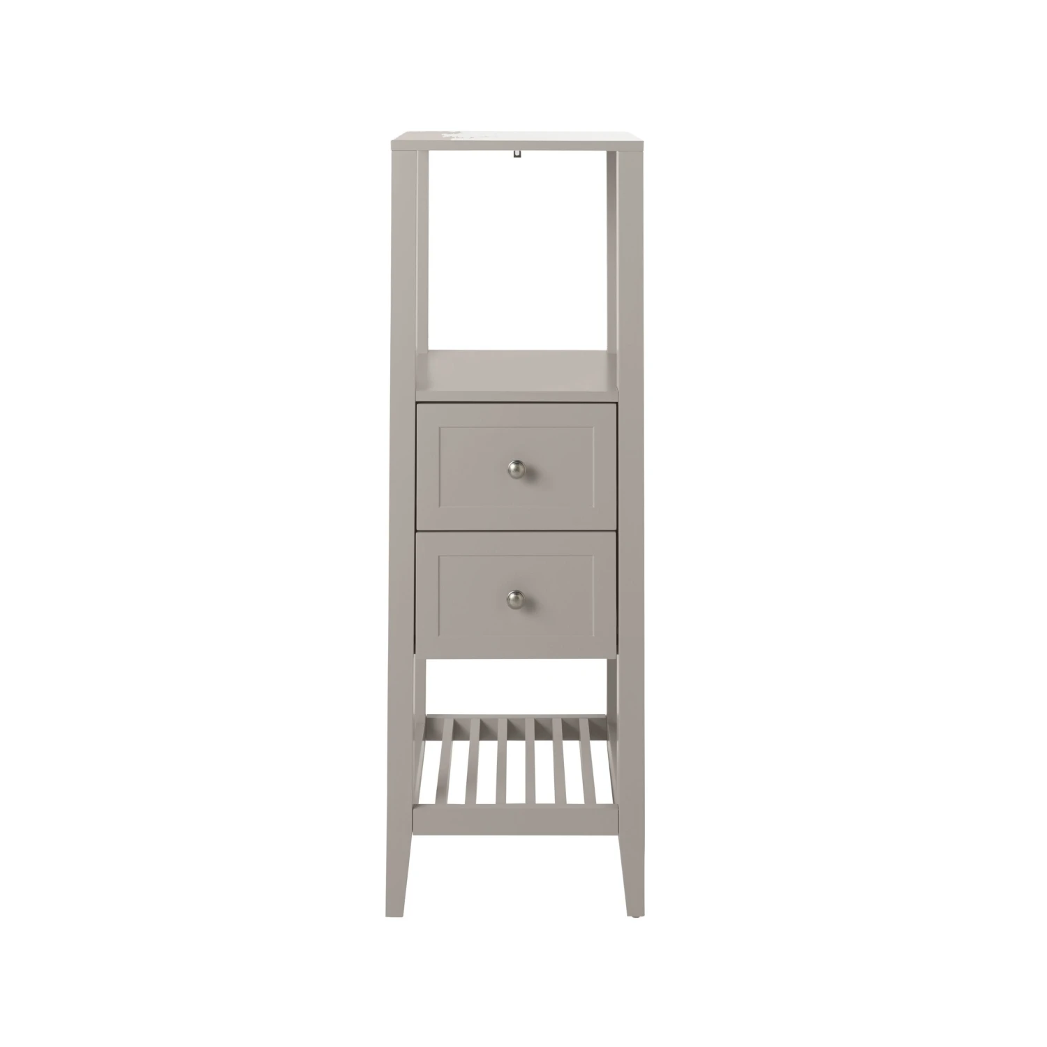 GoodHome Perma Tall Satin Grey Bathroom Cabinet (H)120cm (W)40cm 3 GoodHome Perma Tall Satin Grey Bathroom Cabinet (H)120cm (W)40cm