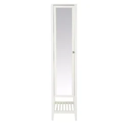 GoodHome Perma Tall Satin White Single Bathroom Cabinet (H)185cm (W)40cm -Crystal Bathware goodhome perma tall satin white single bathroom cabinet h 185cm w 40cm5059340018157 02c