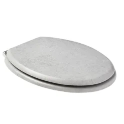 GoodHome Pilica Grey Bottom Fix Soft Close Toilet Seat -Crystal Bathware goodhome pilica grey bottom fix soft close toilet seat5059340130309 03c