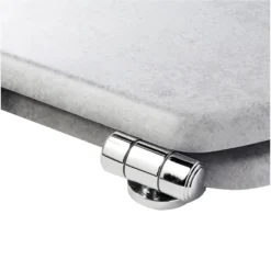 GoodHome Pilica Grey Bottom Fix Soft Close Toilet Seat -Crystal Bathware goodhome pilica grey bottom fix soft close toilet seat5059340130309 36c