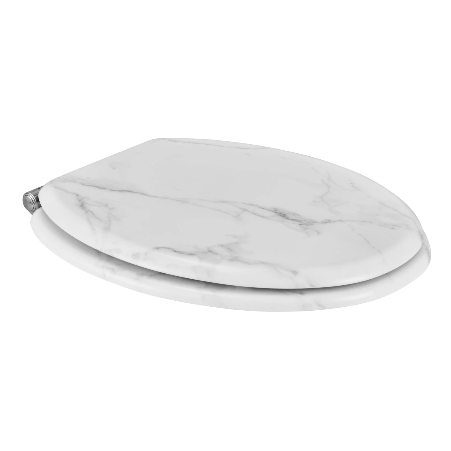 GoodHome Pilica White & Black Bottom Fix Soft Close Toilet Seat 5 GoodHome Pilica White & Black Bottom Fix Soft Close Toilet Seat - Image 3