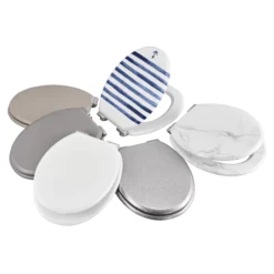 GoodHome Pilica White & Black Bottom Fix Soft Close Toilet Seat 12 GoodHome Pilica White & Black Bottom Fix Soft Close Toilet Seat -Crystal Bathware goodhome pilica white black bottom fix soft close toilet seat5059340081229 09c