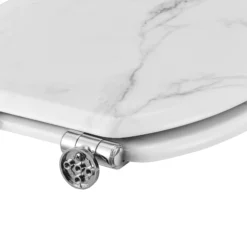 GoodHome Pilica White & Black Bottom Fix Soft Close Toilet Seat 13 GoodHome Pilica White & Black Bottom Fix Soft Close Toilet Seat -Crystal Bathware goodhome pilica white black bottom fix soft close toilet seat5059340081229 36c