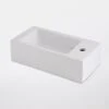 GoodHome Rioni White Rectangular Wall-mounted Cloakroom Basin (W)50cm -Crystal Bathware goodhome rioni white rectangular wall mounted cloakroom basin w 50cm3663602954576 01c