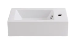 GoodHome Rioni White Rectangular Wall-mounted Cloakroom Basin (W)50cm -Crystal Bathware goodhome rioni white rectangular wall mounted cloakroom basin w 50cm3663602954576 05c