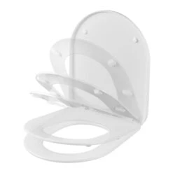GoodHome Tanaro White D-shaped Soft Close Toilet Seat -Crystal Bathware goodhome tanaro white d shaped soft close toilet seat5059340081526 37c