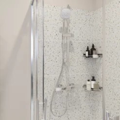 GoodHome Teesta 3-spray Pattern Mixer Shower -Crystal Bathware goodhome teesta 3 spray pattern mixer shower3663602301486 03i