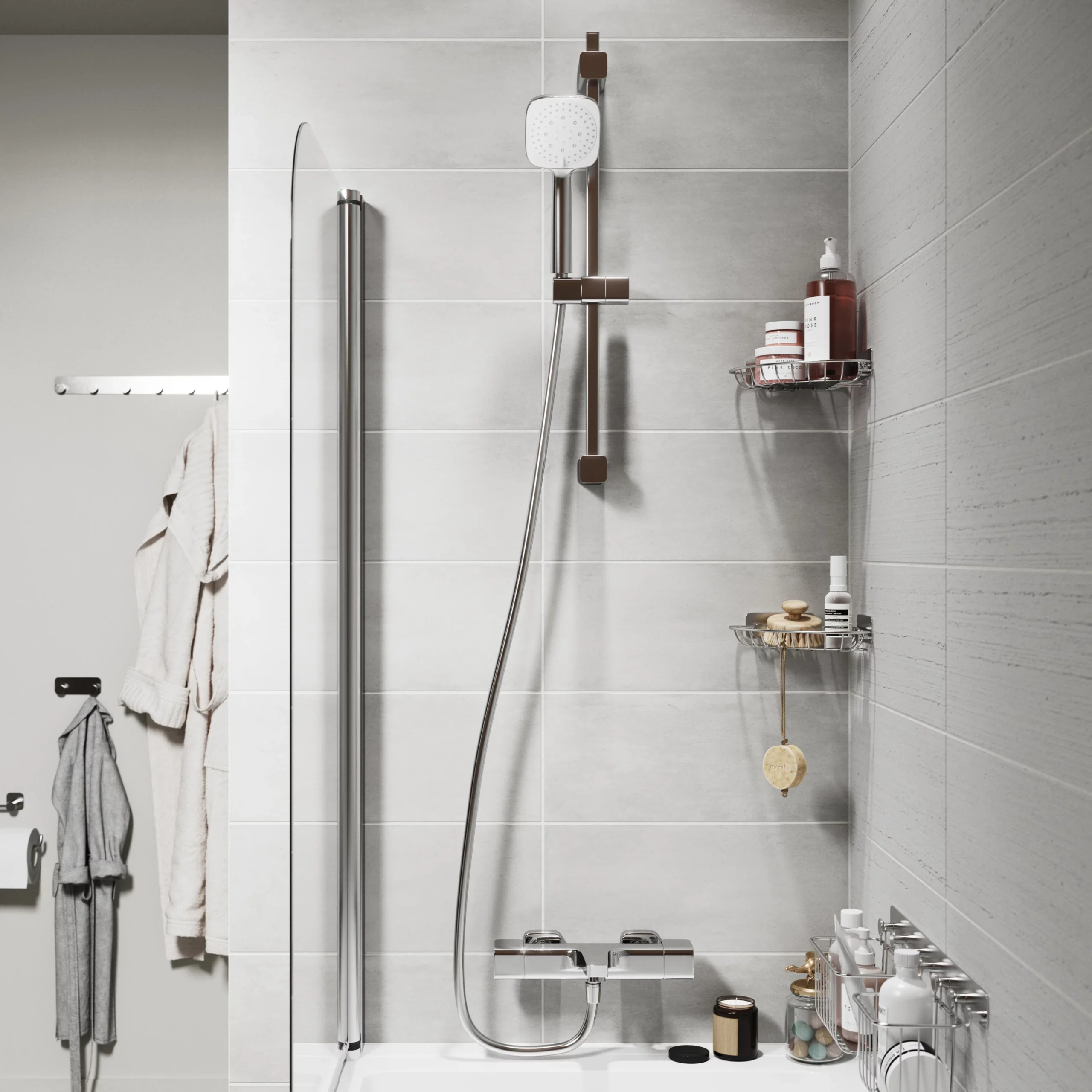 GoodHome Teesta 3-spray Pattern Shower Kit 6 GoodHome Teesta 3-spray Pattern Shower Kit - Image 4