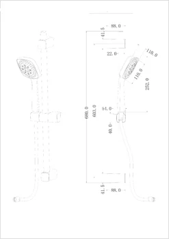 GoodHome Teesta 3-spray Pattern Shower Kit 15 GoodHome Teesta 3-spray Pattern Shower Kit -Crystal Bathware goodhome teesta 3 spray pattern shower kit3663602301646 01t