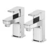 GoodHome Teesta Chrome Effect Bath Pillar Tap, Pair -Crystal Bathware goodhome teesta chrome effect bath pillar tap pair3663602300908 01c