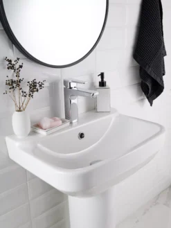 GoodHome Teesta Full Pedestal Basin -Crystal Bathware goodhome teesta full pedestal basin3663602300021 21i