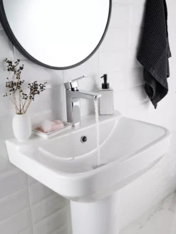 GoodHome Teesta Full Pedestal Basin -Crystal Bathware goodhome teesta full pedestal basin3663602300021 23i