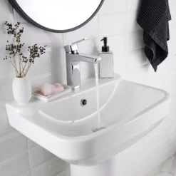 GoodHome Teesta Full Pedestal Basin -Crystal Bathware goodhome teesta full pedestal basin3663602300021 43i