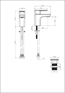 GoodHome Teesta Small Square Deck-mounted Manual Basin Mono Mixer Tap 22 GoodHome Teesta Small Square Deck-mounted Manual Basin Mono Mixer Tap -Crystal Bathware goodhome teesta small square deck mounted manual basin mono mixer tap3663602300366 01t