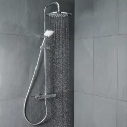 GoodHome Teesta Wall-mounted Diverter Shower -Crystal Bathware goodhome teesta wall mounted diverter shower3663602300168 02i