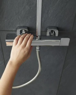 GoodHome Teesta Wall-mounted Diverter Shower -Crystal Bathware goodhome teesta wall mounted diverter shower3663602300168 36i