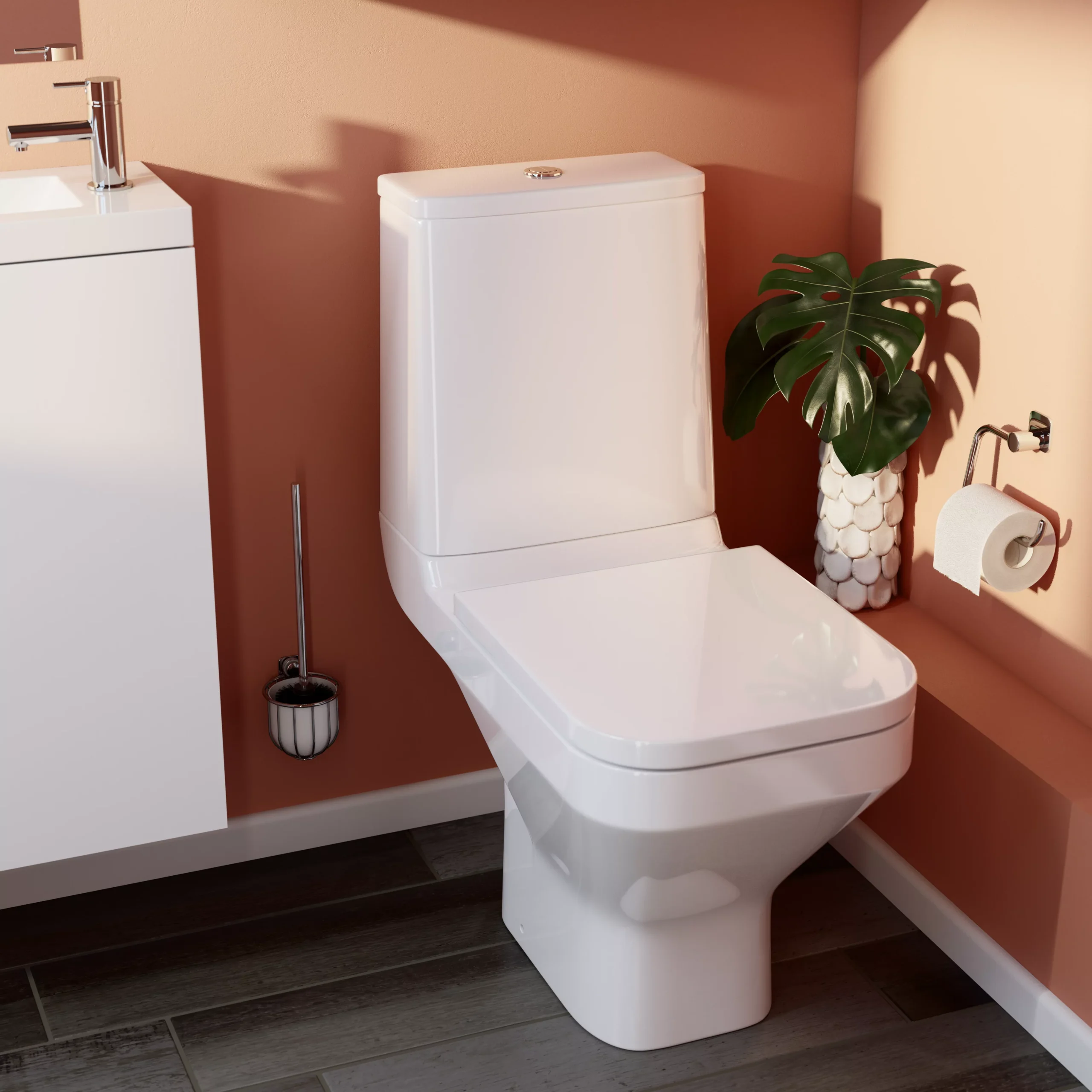 GoodHome Teesta White Close-coupled Toilet & Cistern With Soft Close Seat 5 GoodHome Teesta White Close-coupled Toilet & Cistern With Soft Close Seat - Image 3