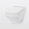 GoodHome Teesta White Wall Hung Square Toilet With Soft Close Seat -Crystal Bathware goodhome teesta white wall hung square toilet with soft close seat3663602690733 01c