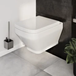 GoodHome Teesta White Wall Hung Square Toilet With Soft Close Seat 19 GoodHome Teesta White Wall Hung Square Toilet With Soft Close Seat -Crystal Bathware goodhome teesta white wall hung square toilet with soft close seat3663602690733 10i
