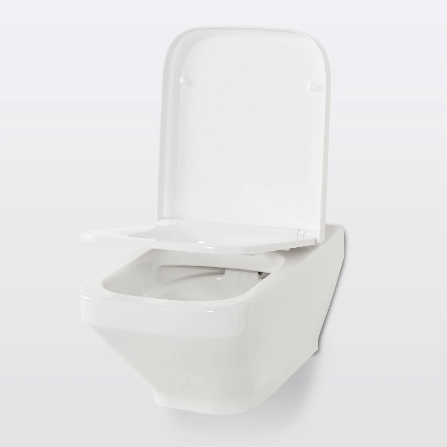 GoodHome Teesta White Wall Hung Square Toilet With Soft Close Seat 4 GoodHome Teesta White Wall Hung Square Toilet With Soft Close Seat - Image 2