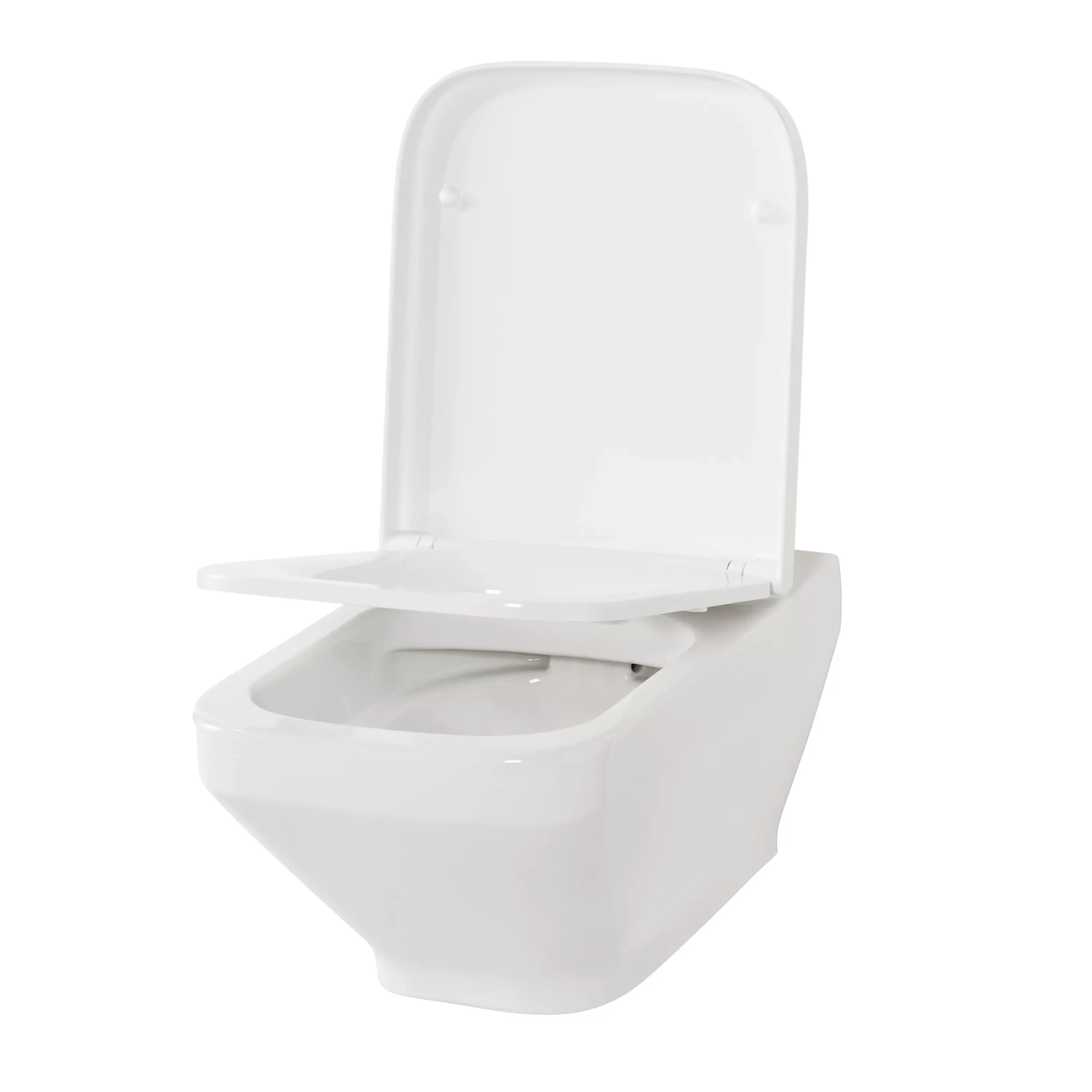 GoodHome Teesta White Wall Hung Square Toilet With Soft Close Seat 7 GoodHome Teesta White Wall Hung Square Toilet With Soft Close Seat - Image 5