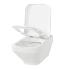 GoodHome Teesta White Wall Hung Square Toilet With Soft Close Seat 18 GoodHome Teesta White Wall Hung Square Toilet With Soft Close Seat -Crystal Bathware goodhome teesta white wall hung square toilet with soft close seat3663602690733 41c