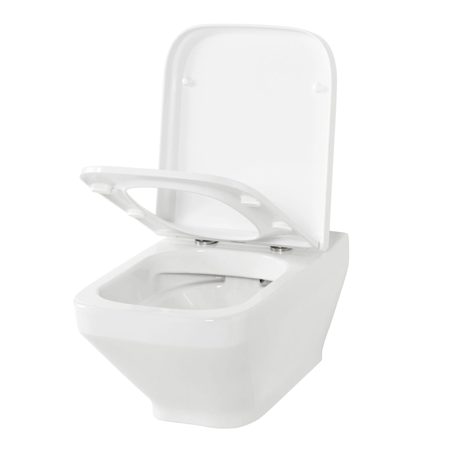 GoodHome Teesta White Wall Hung Square Toilet With Soft Close Seat 8 GoodHome Teesta White Wall Hung Square Toilet With Soft Close Seat - Image 6