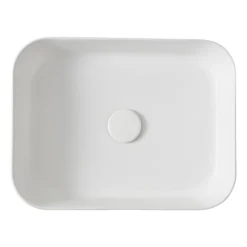 GoodHome Tekapo White Rectangular Counter Top Basin (W)45cm -Crystal Bathware goodhome tekapo white rectangular counter top basin w 45cm5059340222370 02c