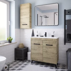 GoodHome Towan White Oblong Counter-mounted Counter Top Basin (W)81.3cm -Crystal Bathware goodhome towan white oblong counter mounted counter top basin w 81 3cm5063022001375 01i