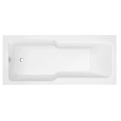 GoodHome Trojan LH & RH Non-reversible Acrylic Straight Double Ended Bath, Panel & Screen Set, (L)1700mm (W)1700mm -Crystal Bathware goodhome trojan lh rh non reversible acrylic straight double ended bath panel screen set l 1700mm w 1700mm3663602371052 03c